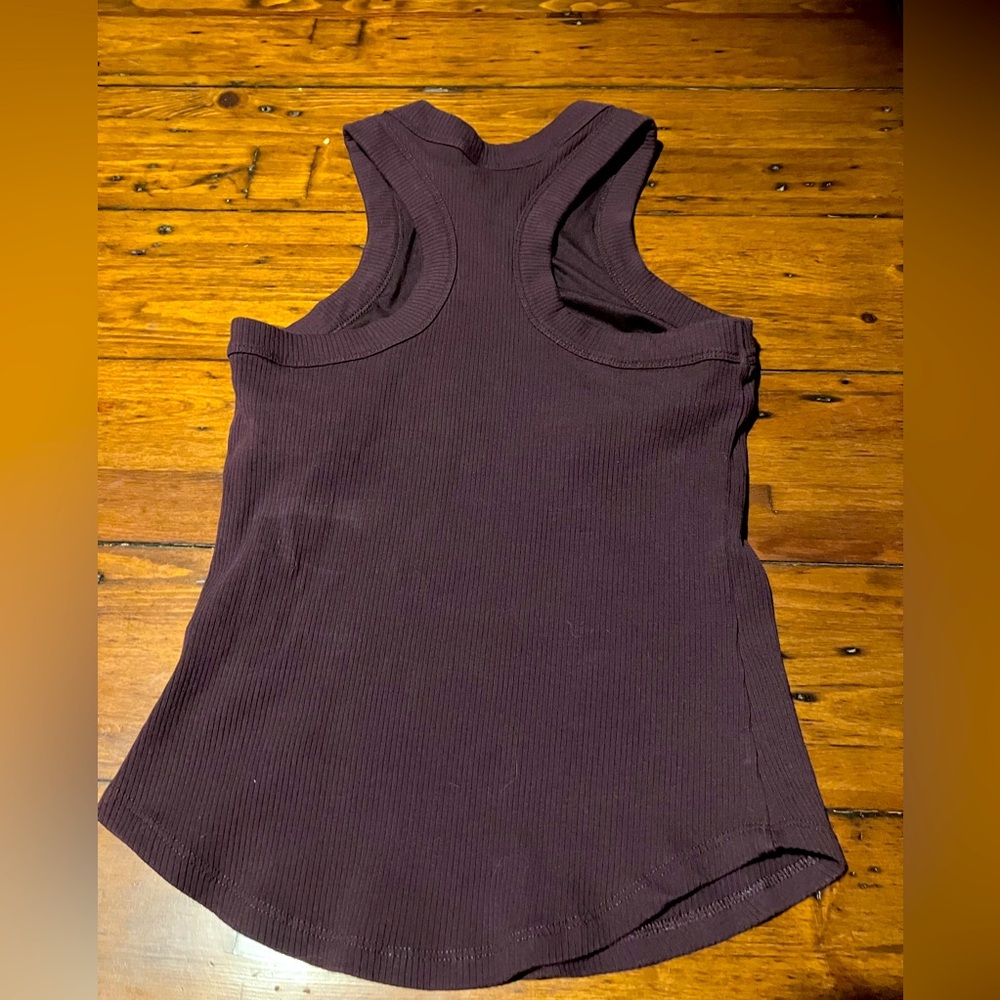 Fabletics high neck rib built-in bra tank NWOT